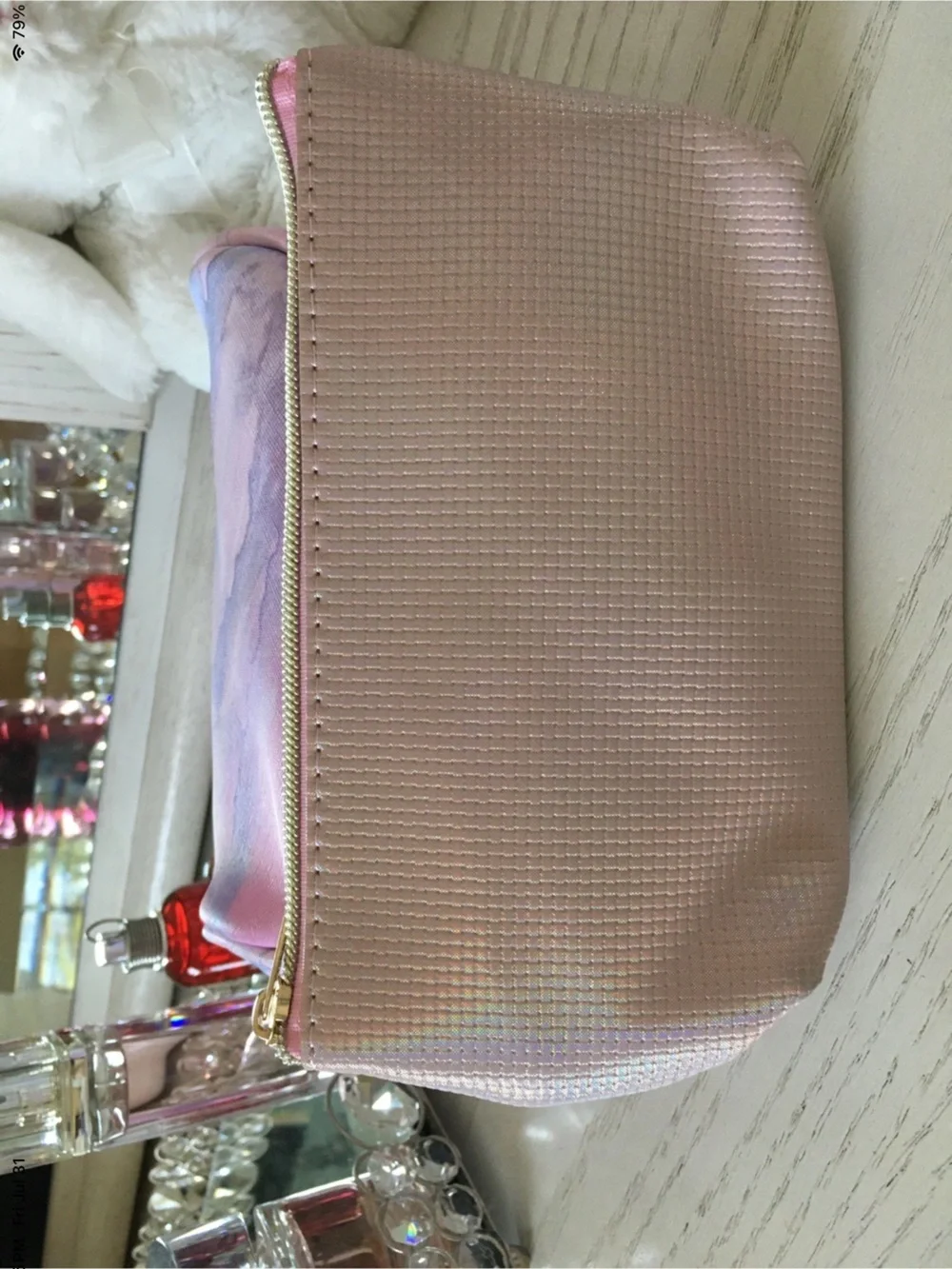 Clear Multicolor Travel Tote – Pink, Blue & Purple 4 pc set
